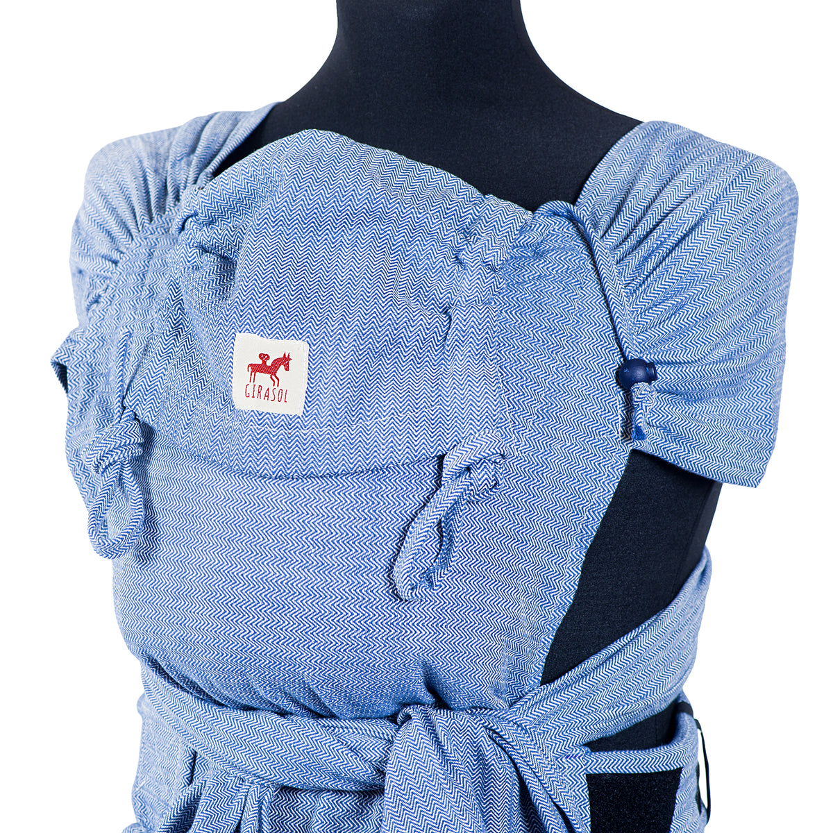 WrapMySol Blue Tweed mit Schnallenhüftgurt - recycled cotton
